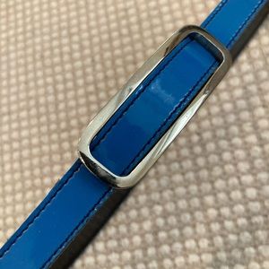 Vintage L’Aiglon blue leather belt